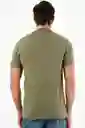 Polo Verde Con Raqueta Multicolor Para Hombre