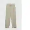 Pantalón Fluido Beige Talla S Mujer Mango