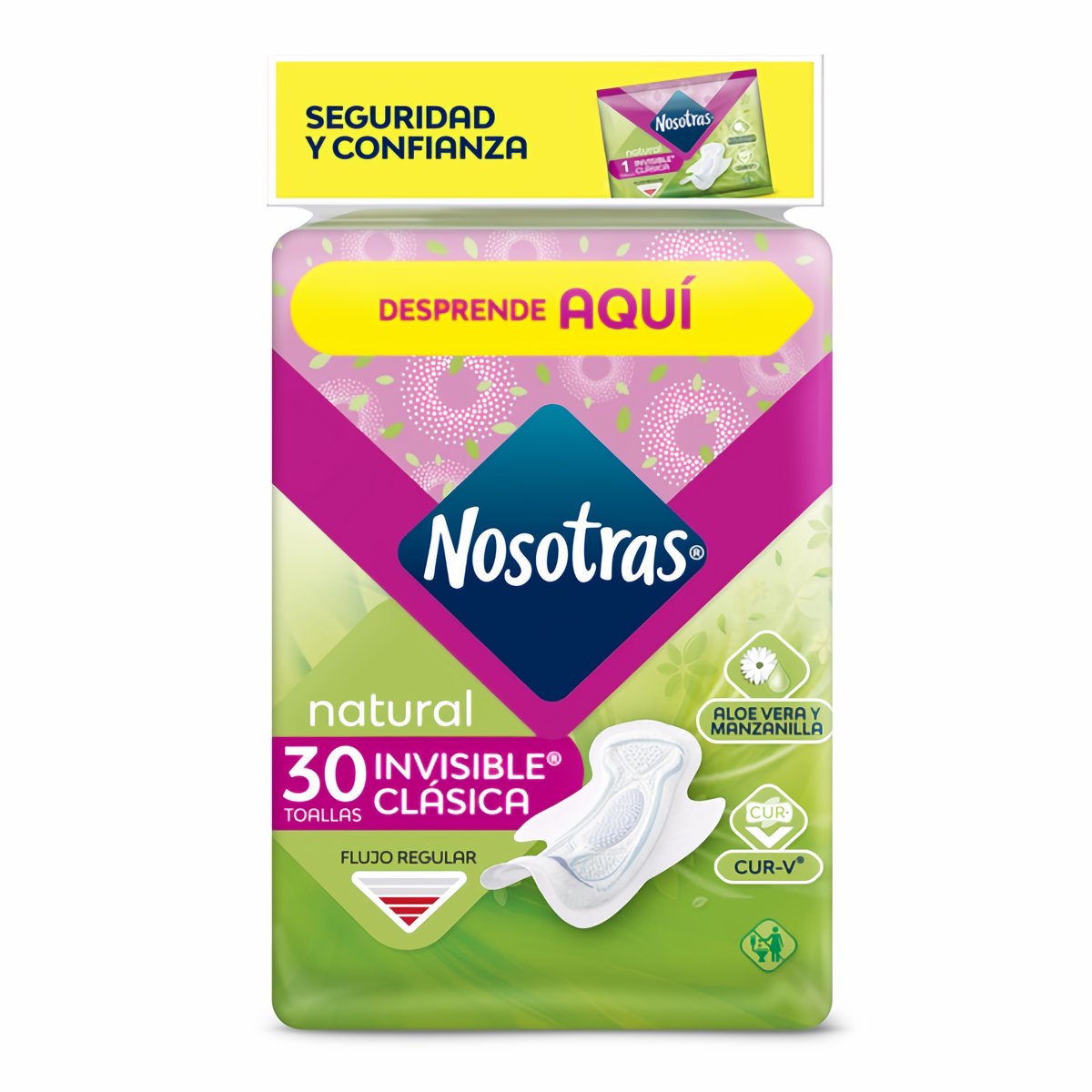 Nosotras Toallas Femeninas Invisible Clásica 30 und