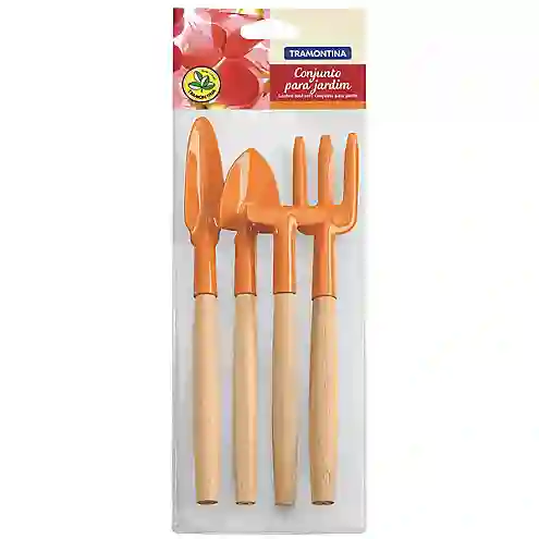 Tramontina Kit 4 Piezas Herramientas Jardinería