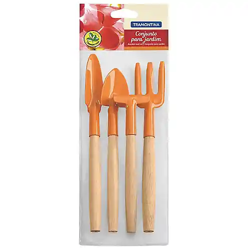 Tramontina Kit 4 Piezas Herramientas Jardinería