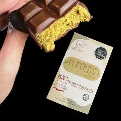 Barra de Pistacho Dark 85% - Helenaxioccolats