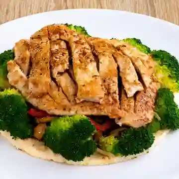 Arepa Oriental con Fajitas de Cerdo