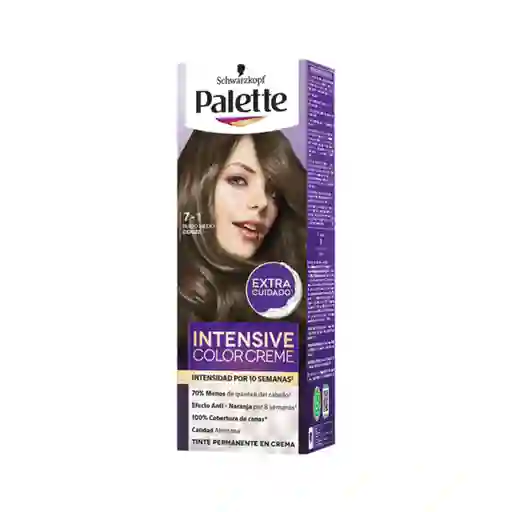 Tinte Palette Color Creme 7-1 Rubio Medio Cenizo