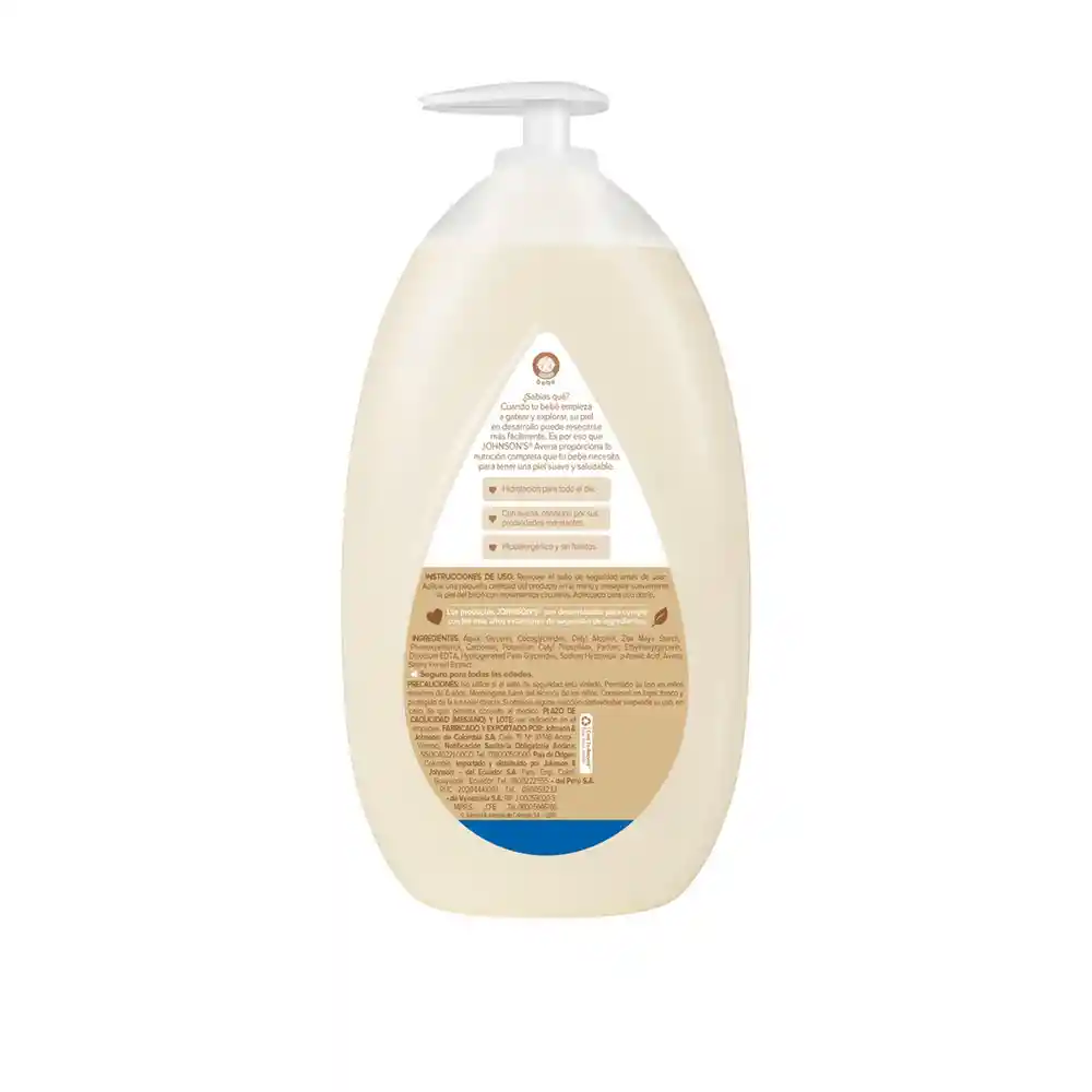 Crema Corporal Bebé JOHNSON'S Avena 800 ML