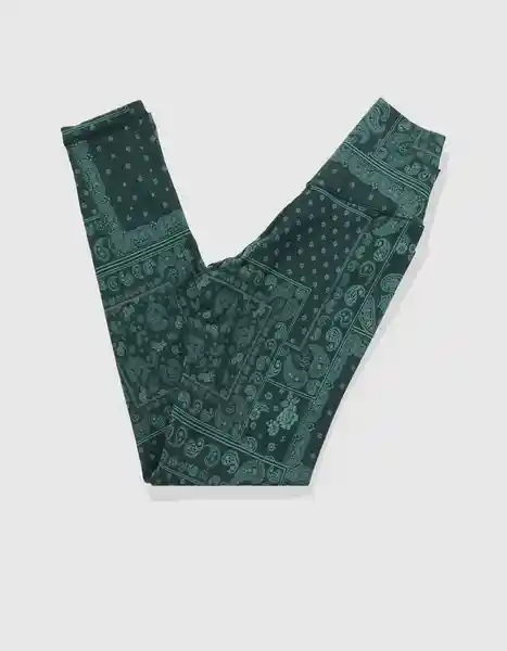 Leggings Aerie Verde Talla: MD REGULAR 5109735 American Eagle