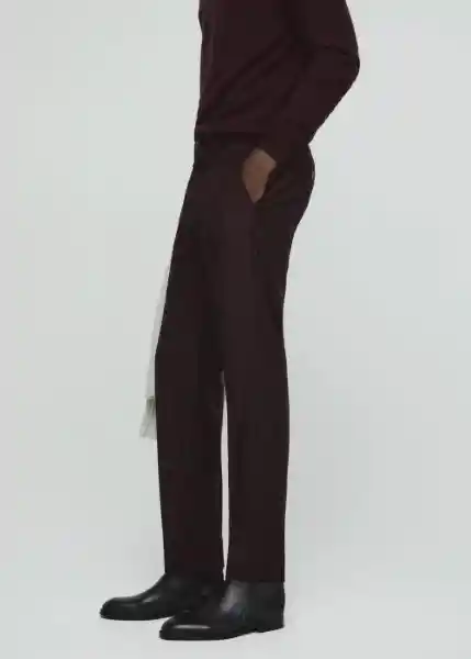 Pantalón Antoine Vino Talla 44 Hombre Mango