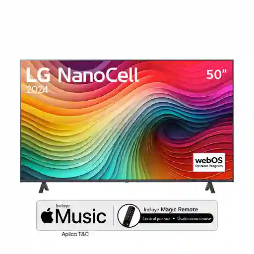 Televisor Lg 50 Pulgadas Nanocell Uhd 4k Smart Tv Webos 24 50nano80tsa