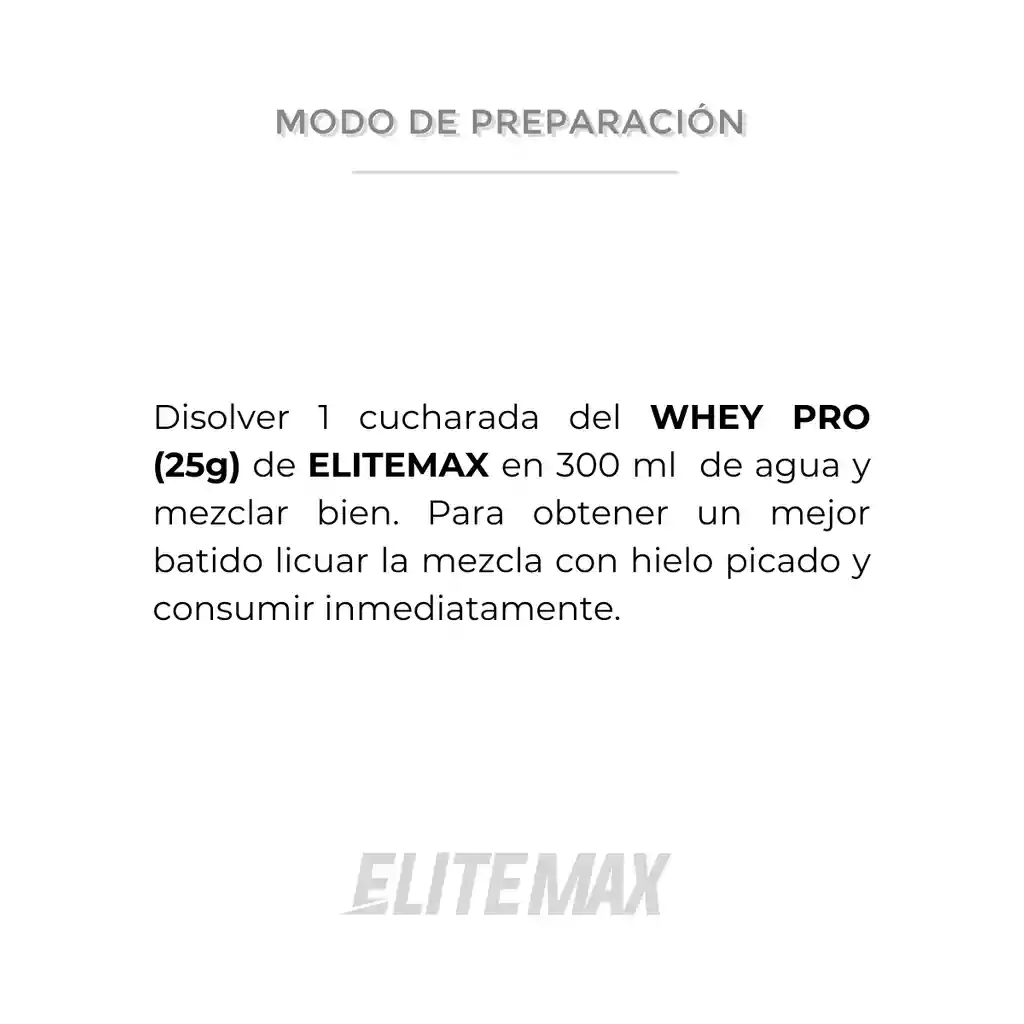 Elite Max Nutrition Suplemento Dietario Whey Pro