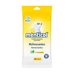 Toallas Humedas Menticol Refrescantes