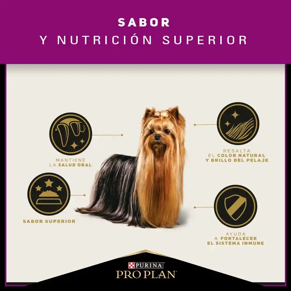 Comida para perros adultos paladares exigentes razas pequeñas Purina Pro Plan x 1 kg
