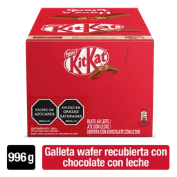 KitKat Galleta Wafer cubierta con chocolate con leche 24 Unds x 996g