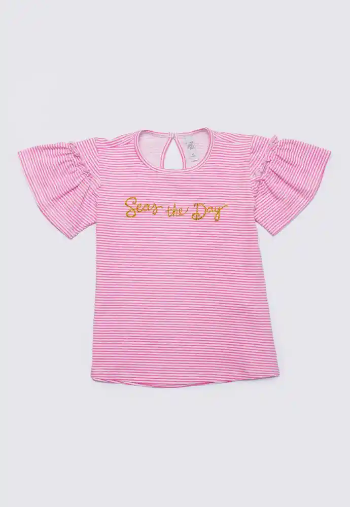 Camiseta Manga Corta 4t-rosado