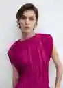 Blusa Column Fucsia Talla 18 Mujer Mango