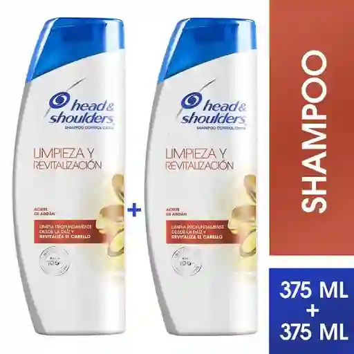 Head & Shoulders Shampoo Aceite de Argán Caspa 375 mL x 2 Und