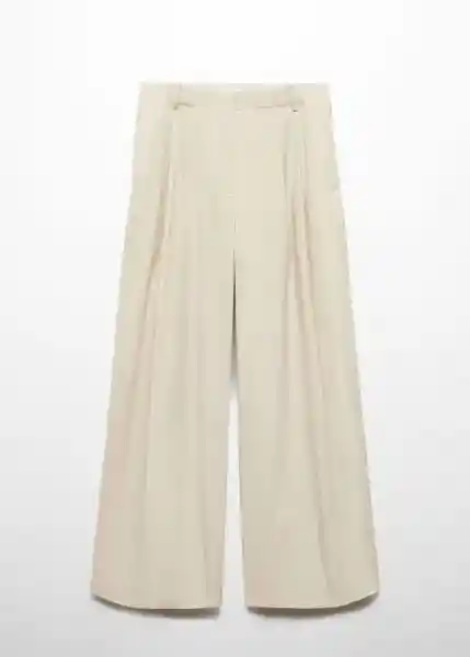 Pantalón Silva Beige Talla 34 Mujer Mango