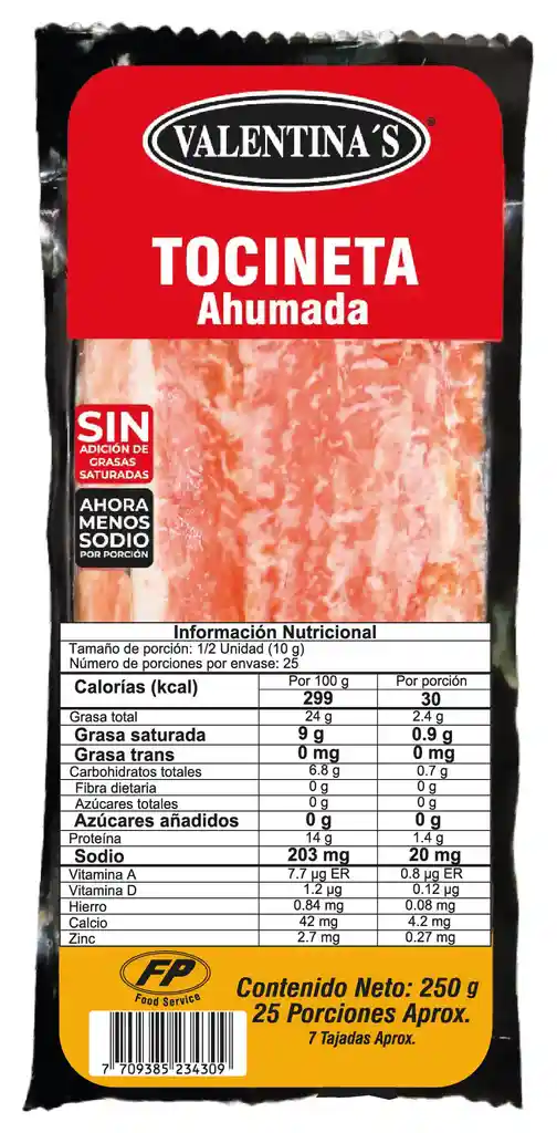 Tocineta Valentina Ahumada *250gr