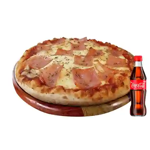 Combo Pizza Jamón + Coca Cola Original 300ML
