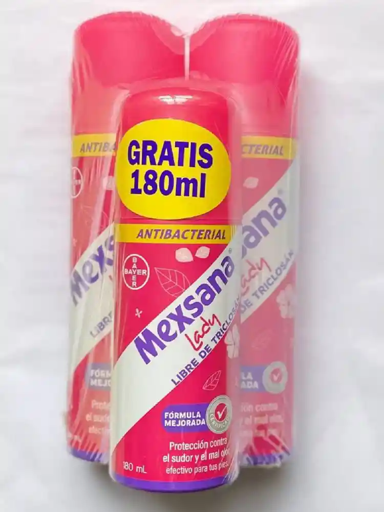 Of 2 Talco Lady Spray + 1 Gratis Mexsana