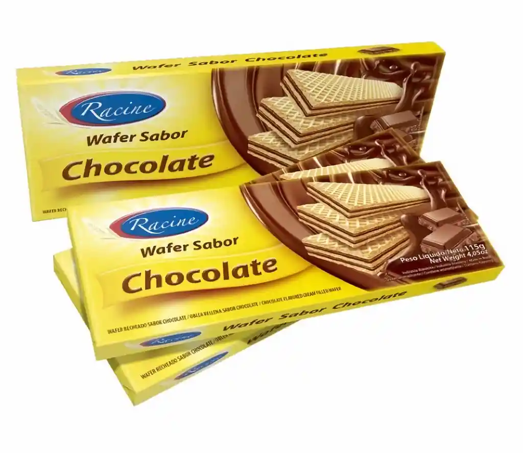 Racine Biscoito Waffer Chocolate