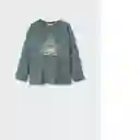 Camiseta Snow Verde Talla 10 Niños Mango