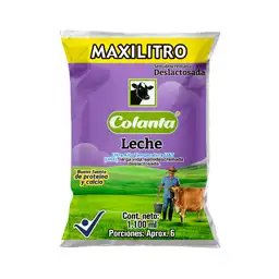 Colanta Leche UAT Semidescremada Deslactosada Bolsa Maxilitro