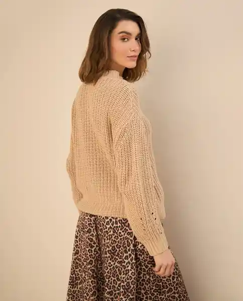 Suéter Tejido Caqui Eucalipto Medio Talla S 662G202 Esprit