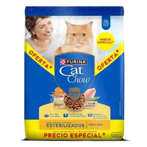 Comida para gatos Purina Cat Chow esterilizados x 500gr OFERTA