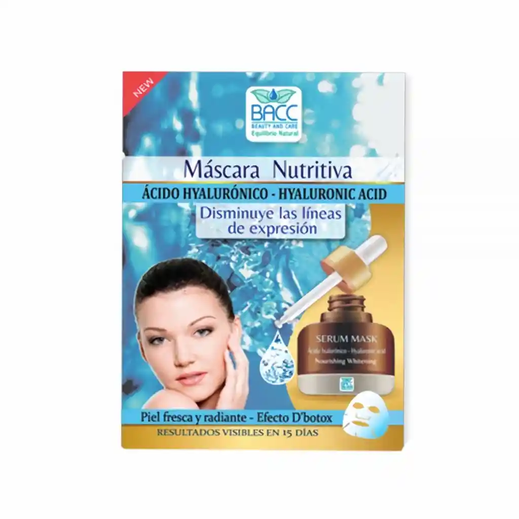 Nutrit Mascarilla Facial con Ácido Hialurónico Efecto Bótox