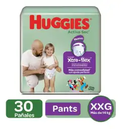 Huggies Pack Pañal Active Sec Pants 5/XXL Pague 25 Lleve 30 Und