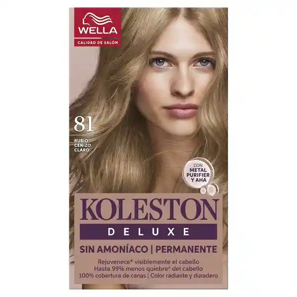 Koleston Tinte Deluxe Rubio Cenizo 1 pza