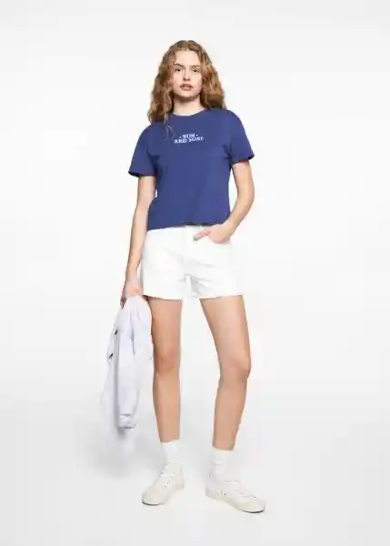 Camiseta Surf Azul Noche Talla 20 Niña Mango