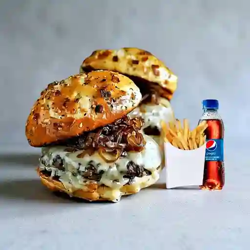 Combo Bun Sandwich Carne Encebollada