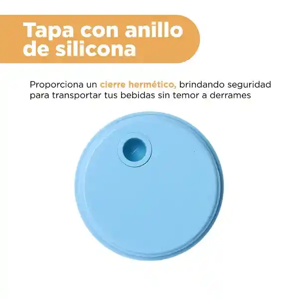 Vaso de Acero Serie Chicas Súper Poderosas Azul 900 mL Miniso