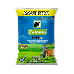 Colanta Leche Semidescremada Larga Vida Maxilitro