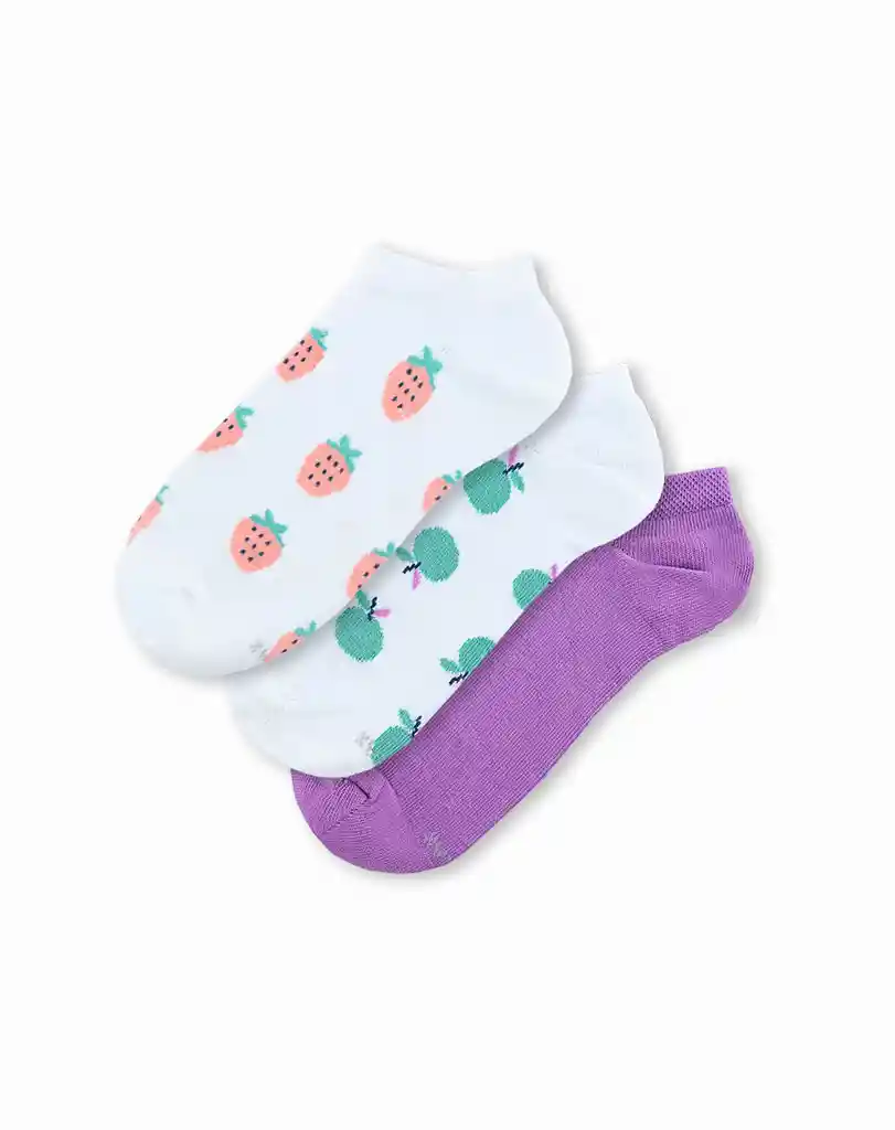 Medias Deportivas Tobilleras Junior Femenino Jimari Jr X3 Galax Talla 8-10