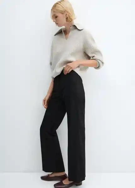 Pantalón Chloe Negro Talla 34 Mujer Mango