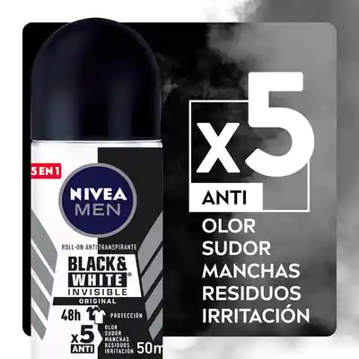 Nivea Men Antitranspirante Black & White Invisible en Roll On