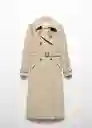 Gabardina Trench Buterfly Beige Talla L Mujer Mango