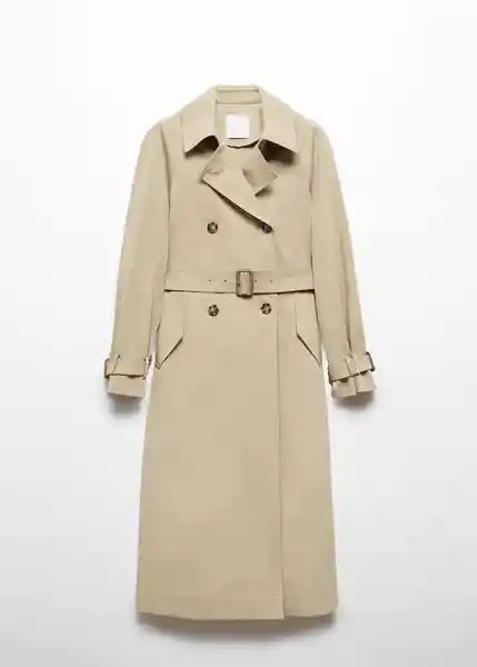 Gabardina Trench Buterfly Beige Talla L Mujer Mango