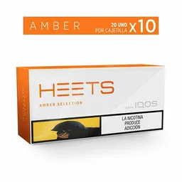 Heets Amber Label Cajetilla 20 Und Cartón x10