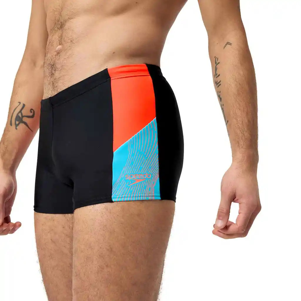Pantaloneta de Baño Aquashort Dive Hombre Negro-34