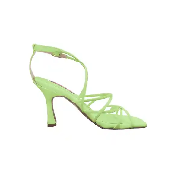 Sandalias Tacón Loto Verde Talla 40