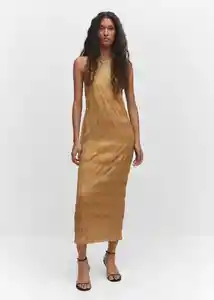 Vestido Lotus-a Cobre Talla XL Mujer Mango