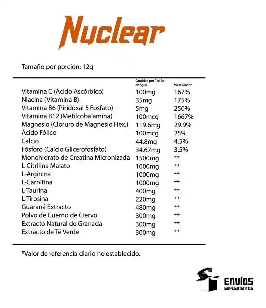 Nuclear Suplemento Dietario 15 Servicios