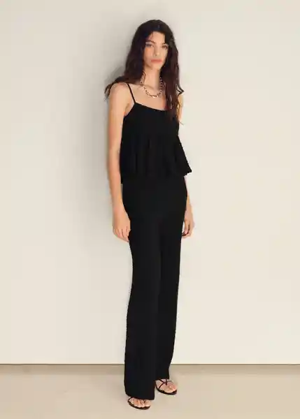 Pantalón Veronica Negro Talla S Mujer Mango