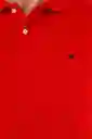 Polo Roja Con Raqueta Azul Para Hombre