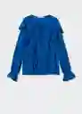 Blusa Vampire Azul Talla S Mujer Mango