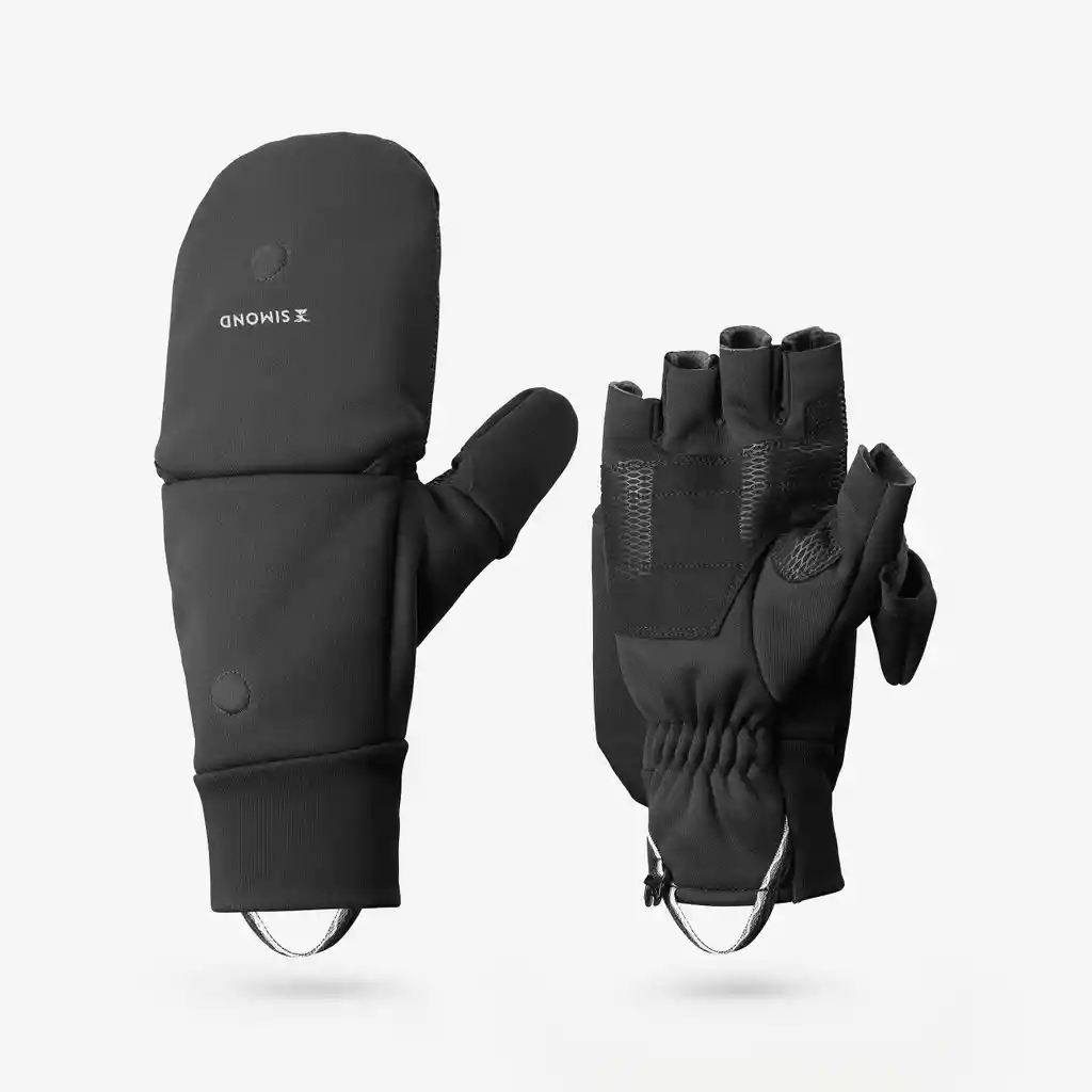 Guantes Térmicos de Trekking Tipo Manopla Para Adulto Forclaz Mt900 - Negro