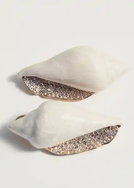 Pendientes Tamina Beige Talla 99 Mujer Mango